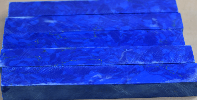 CHILEAN LAPIS SOLID BLUE Tru-stone Pen Blank 3/4