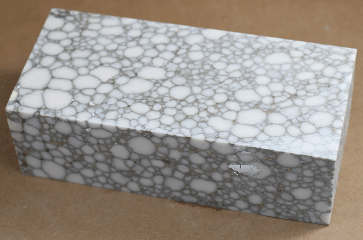 White with Gold Web Tru-Stone Block - 1.67